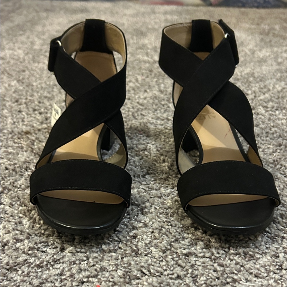 Naturalizer Black Strappy Heels